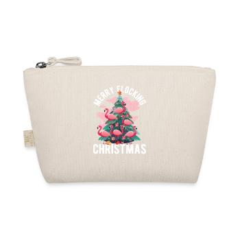 Joyeux flocage de Noël Pink Flamingo - Trousse biologique - nature - Devant