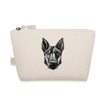 Doberman Hund Portrait - Bio-Täschchen - Natur - Vorne