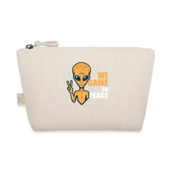 Gaming Alien Ufo Zocken, Videospiel, Einhorn Gamer - Bio-Täschchen - Natur - Vorne