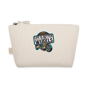 Life Is Better On Three Wheels Threewheeler - Organic Pouch - nature - Front