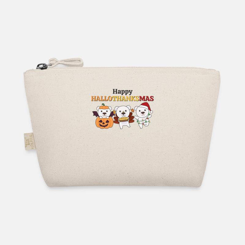 Happy Hallothanksmas Eisbär Weihnachts Eisbären Bio-Täschchen