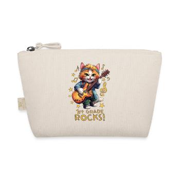 Back-to-school school enrollment cat kitten - Organic Pouch - nature - Front