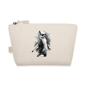Dancing Llama Llamas Alpaca Animal Gift Idea - Organic Pouch - nature - Front
