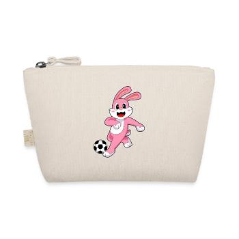 Bunny Soccer Player Soccer - Organic Pouch - nature - Front