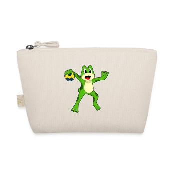 Frog Handball Player Handball - Organic Pouch - nature - Front