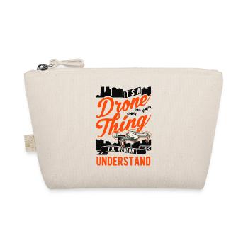 Drone Pilot Gift Drone Quadcopter - Organic Pouch - nature - Front