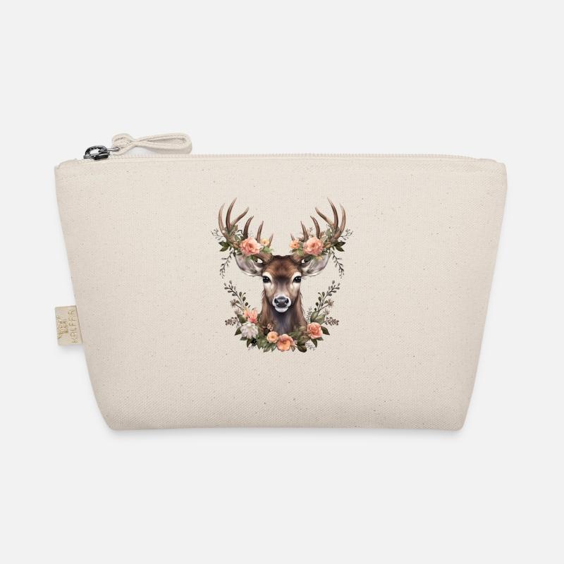 Replacement Dirndl Deer Antlers Deer Flowers Ladies Organic Pouch