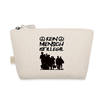 Kein Mensch ist illegal! Spruch - Bio-Täschchen - Natur - Vorne