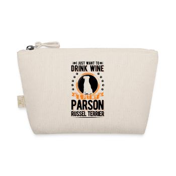 Parson Russell Terrier and Wine - Organic Pouch - nature - Front