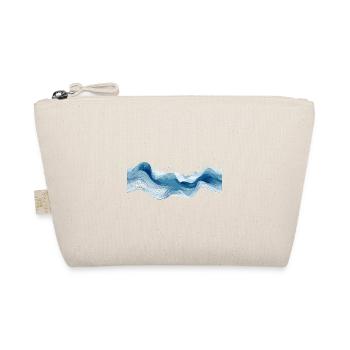 Wave motif in line style - symphony in shades of blue - Organic Pouch - nature - Front