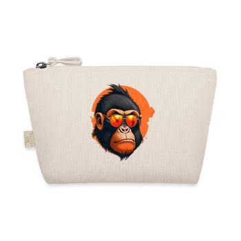 Cool monkey head with angry look - Organic Pouch - nature - Front