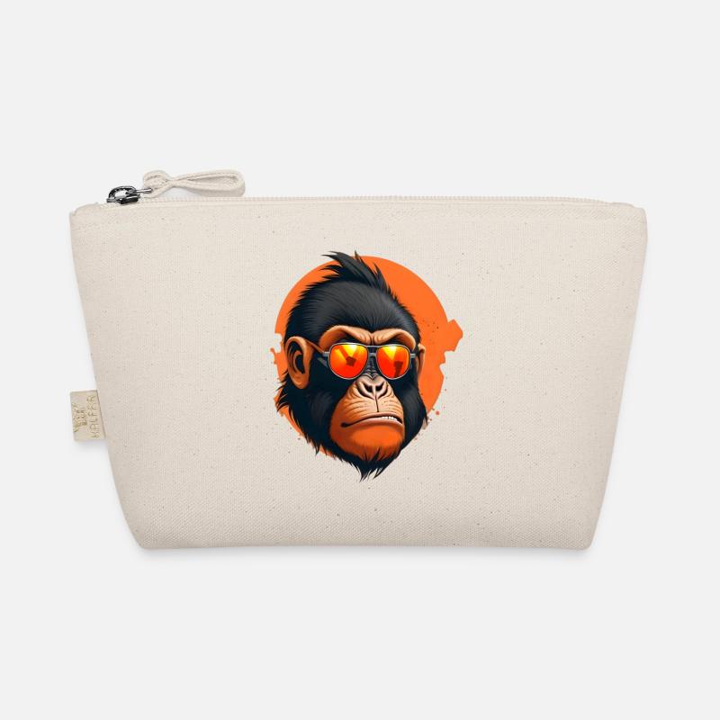 Tête de singe cool avec un regard en colère Trousse biologique