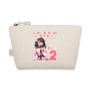 Anime Mandga K-Pop KPop Girl 2nd Birthday - Organic Pouch - nature - Front
