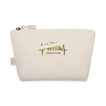 Singapore Skyline Heartbeat Asia I Love Singapore - Organic Pouch - nature - Front