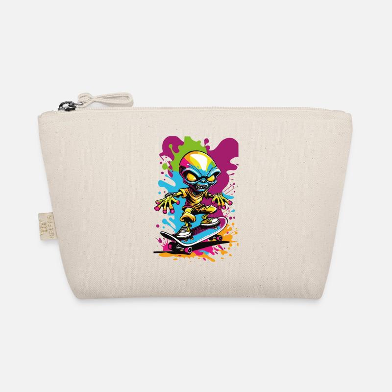 Alien sur Skateboard Illustration de graffiti coloré Trousse biologique