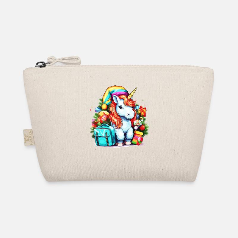 Thème de la licorne de Noël - Noël licorne mignon Trousse biologique