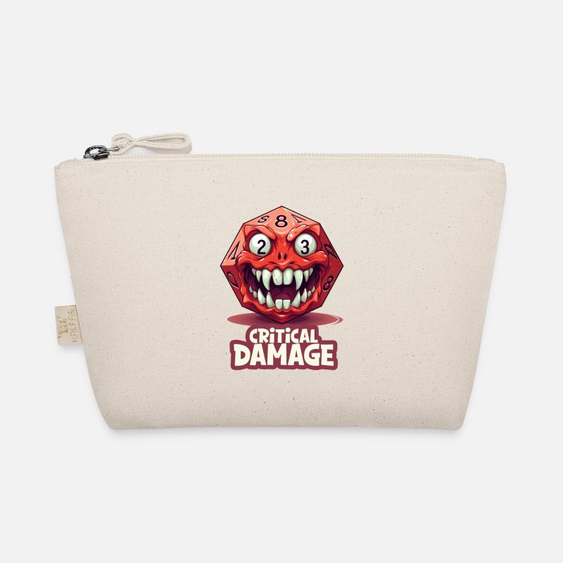 Critical Damage W20 Sarcasm RPG Shirt Organic Pouch
