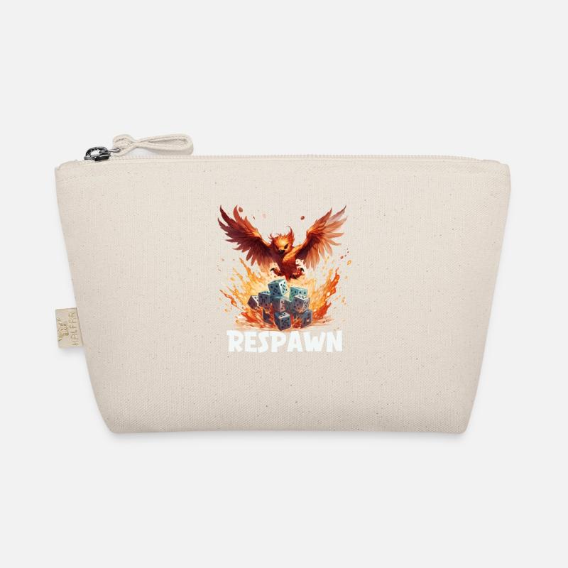 Respawn Phönix Würfel Fantasy RPG Shirt - Bio-Täschchen - Natur