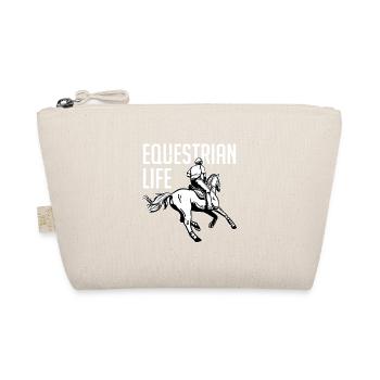 Equestrian Life Is Joy Riding Girl Horseback - Bio-Täschchen - Natur - Vorne