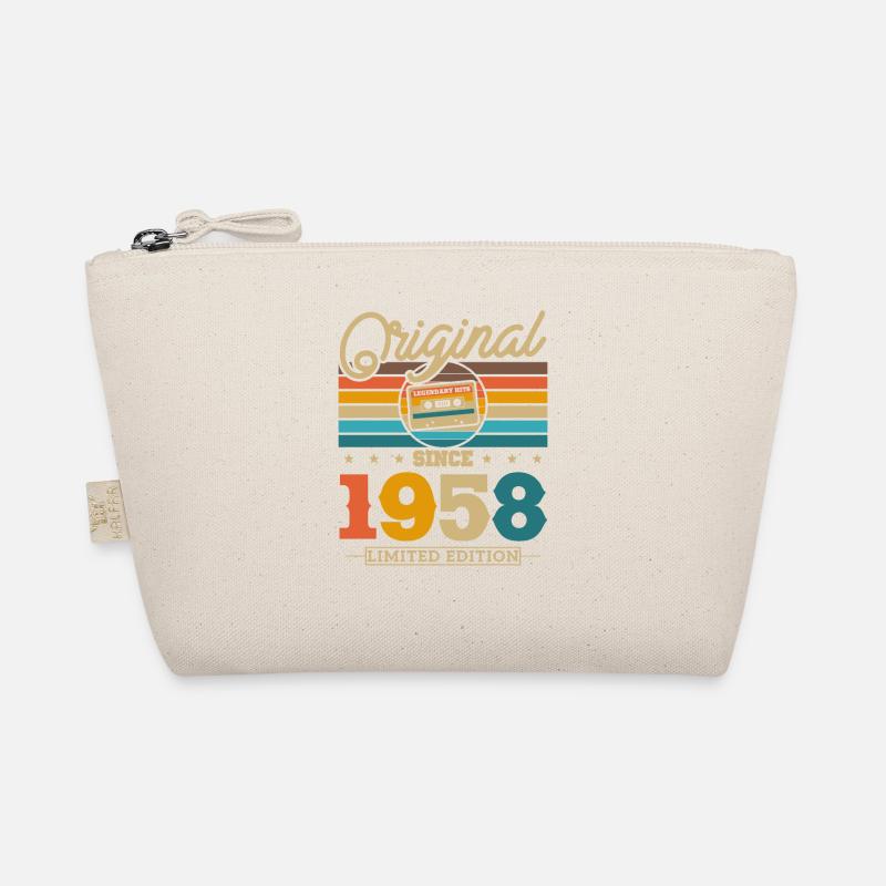 Vintage 1958 Birthday Gift Organic Pouch