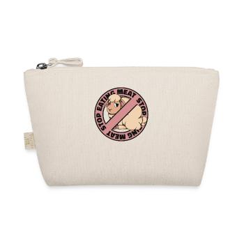 Stop Eating Meat Plant-Based Vegan Vegans Veganism - Organic Pouch - nature - Front