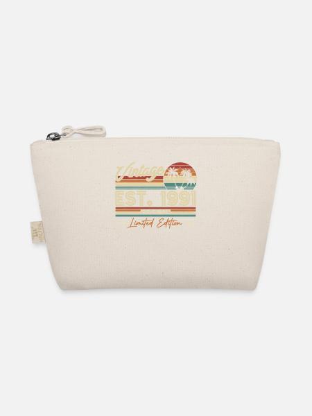 Vintage Geburtstagsgeschenk 1991 - Bio-Täschchen - Natur - Vorne