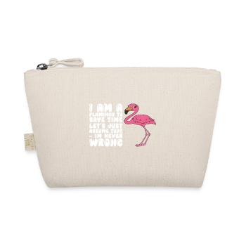 Lustiger Flamingo - Bio-Täschchen - Natur - Vorne