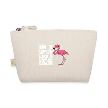 Lustiger Flamingo - Bio-Täschchen - Natur - Vorne