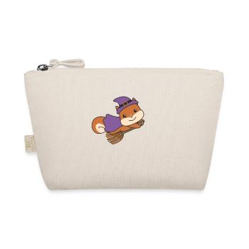 Eichhörnchen Halloween Hexe Kinder Hexen Kostüm - Bio-Täschchen - Natur - Vorne