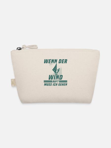 Kite surfen Spruch - Bio-Täschchen - Natur - Vorne