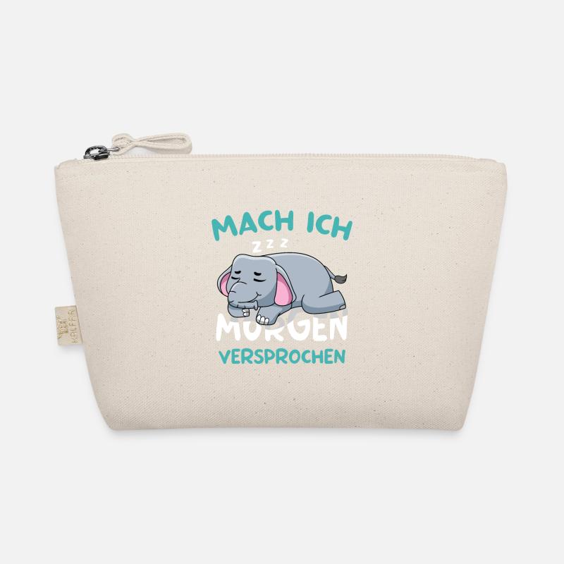 Mach Ich Morgen Versprochen Elefant Morgenmuffel Bio-Täschchen