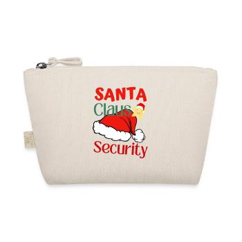 Funny Santa Claus Security Christmas Lazy Costume - Organic Pouch - nature - Front