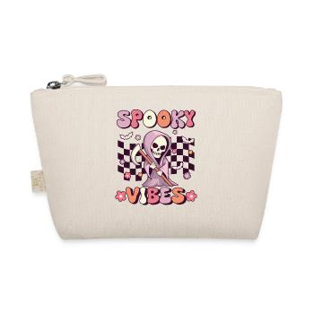 Spooky Vibes Groovy Grim Reaper Vintage - Organic Pouch - nature - Front