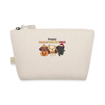 Happy Hallothanksmas Labrador Weihnachts Hunde - Bio-Täschchen - Natur - Vorne