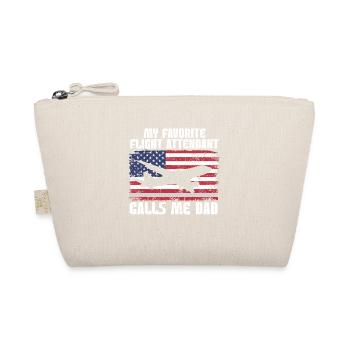 Flight Attendant Papa Stewardess Flight Attendant - Organic Pouch - nature - Front