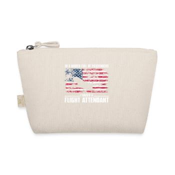 Flight Attendant Papa Stewardess Flight Attendant - Organic Pouch - nature - Front