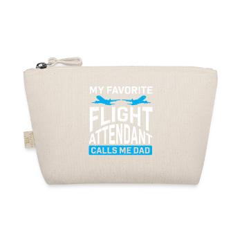 Flight Attendant Papa Stewardess Flight Attendant - Organic Pouch - nature - Front