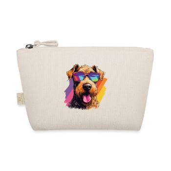 Airedale Terrier coloré portant des lunettes de soleil - Trousse biologique - nature - Devant