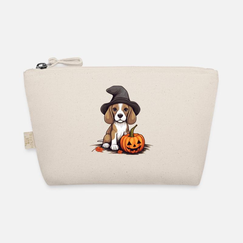 Halloween Witch Hat Pumpkin Dog Beagle Organic Pouch