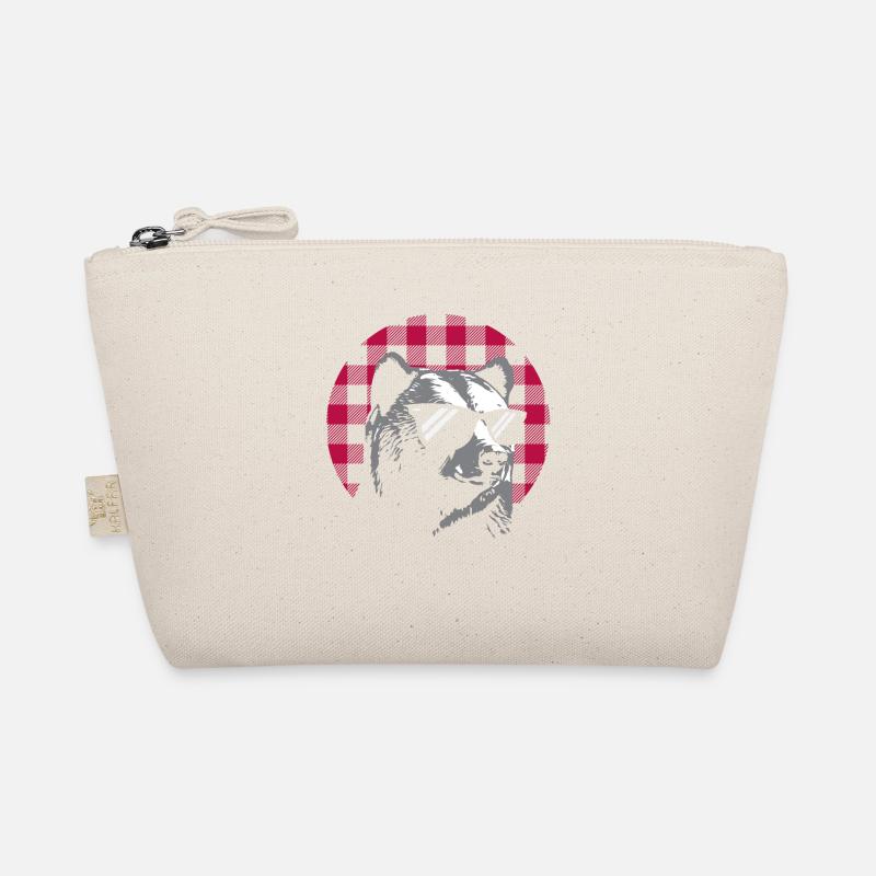 Red Buffalo Plaid Bär Bio-Täschchen