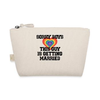 Sorry Boys This Guy Is Getting Married Gay - Organic Pouch - nature - Front