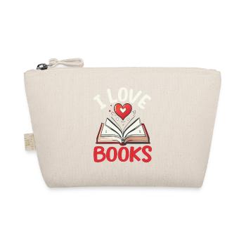 J’aime les livres coeur lecture amateurs de livres - Trousse biologique - nature - Devant