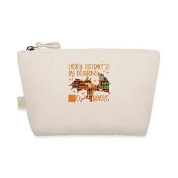Easily distracted by Dragon Books Funny Reading - Organic Pouch - nature - Front