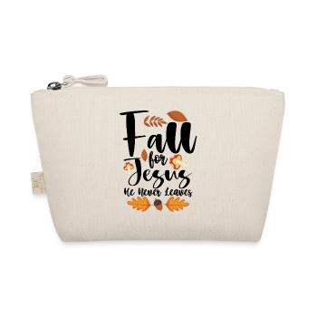 Fall For Jesus He Never Leaves Thanksgiving Christ - Organic Pouch - nature - Front