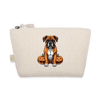 BOXER HUND Hund Kürbis Faule Halloween Party - Bio-Täschchen - Natur - Vorne