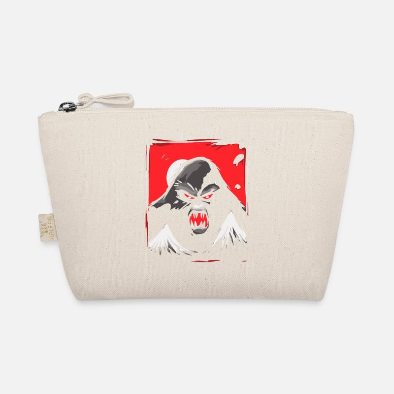 Japanese Red Sun: Angry Monster Monkey Organic Pouch