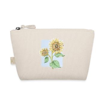Sunflower flower - drawing - Organic Pouch - nature - Front