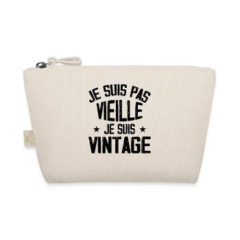 Je Suis Pas Vieille Je Suis Vintage - Trousse biologique - nature - Devant