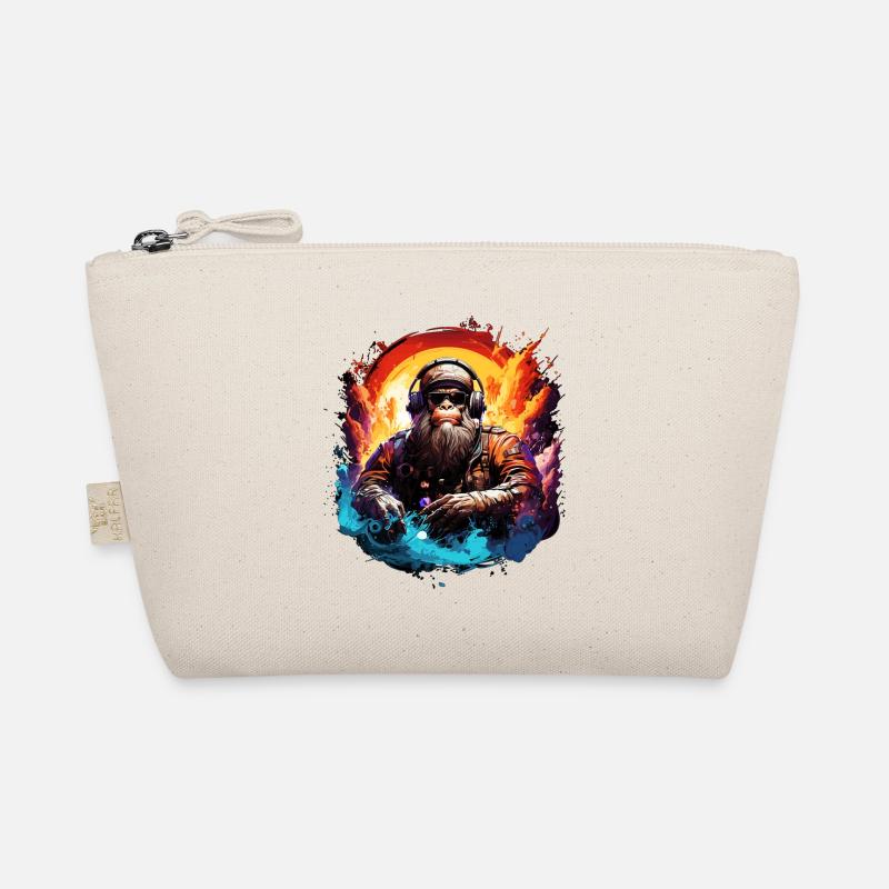 Cooler Affe in der Galaxie - Farbenfroher Affe Outer Space Bio-Täschchen