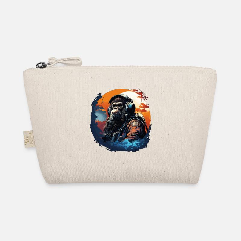 Cooler Affe mit Kopfhörer - Ape, Monkey Graphics Bio-Täschchen